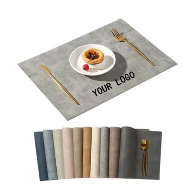 Faux Leather Heat Resistant Placemat Dining Table Waterproof