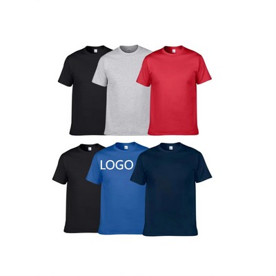 Mens Heavyweight Cotton T-Shirt Plain Tee