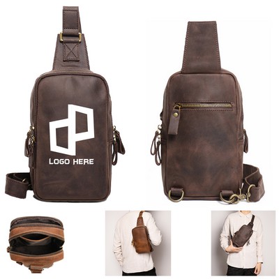 Leather Chest Sling Bag