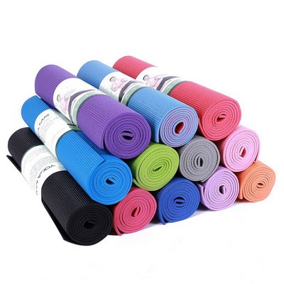PVC Yoga Mat with Rope Strap