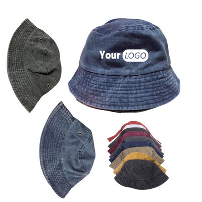 Washed Cowboy Cotton Bucket Hats