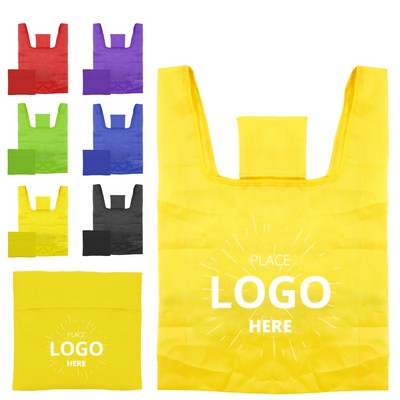 Full color Foldable Shopping Tote Bag With Small Pocket