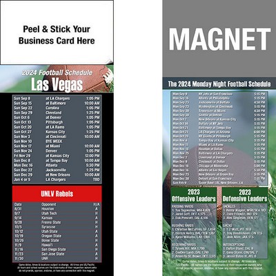 Oakland Pro Football Schedule Peel & Stick Magnet (3 1/2"x8 1/2")