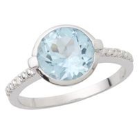 Jilco Inc. Blue Topaz & Diamond Ring