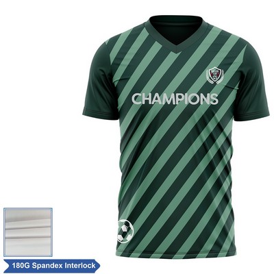 Men's and Kids' Sublimation Soccer Jersey - 180G Spandex Interlock