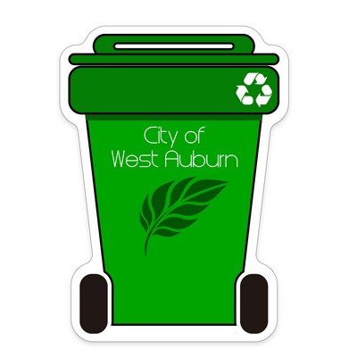 Recycle Container Shaped NoteKeeper™ Magnet 35 Mil