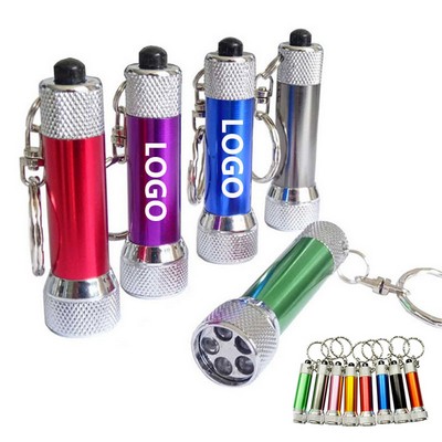 Custom Mini Aluminum Alloy LED Flashlight Keychain