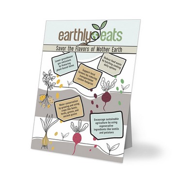 Counter Card w/ Easel Back - 8.5 x 11 - 3/16" Paper-faced foamboard-Low Minimums