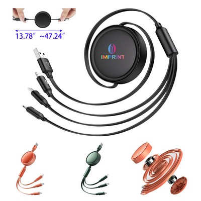 3 in 1 Retractable USB C Cable