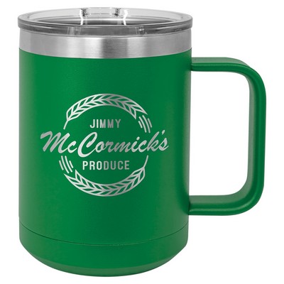Polar Camel 15 oz. Green Vacuum Insulated Mug w/Slider Lid
