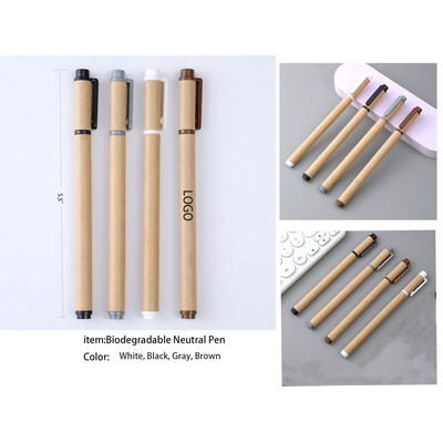 Eco Friendly Custom Kraft Paper Pen w/Cap Action LOW MOQ