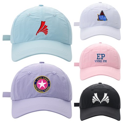 Moisture-Wicking Nylon Cap With Velcro Closure