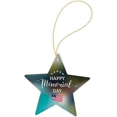 Subli-Tru Star Ornament with Gold String
