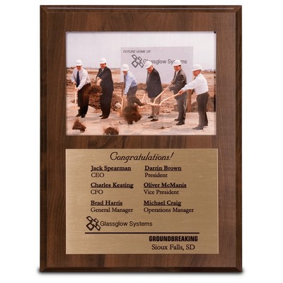 Cherry Finish Slide-In Frame Plaque with 10" x 8" Window
