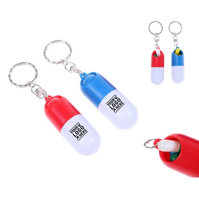 Pill Holder Keychain