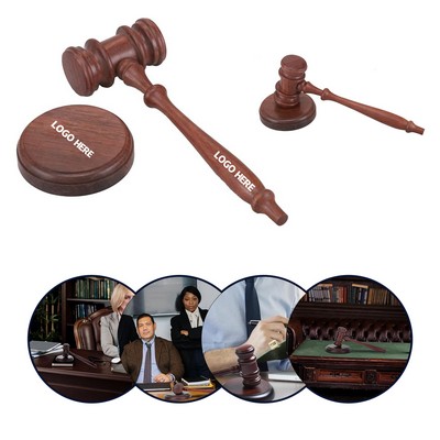 Wooden Gavel with Striking Block