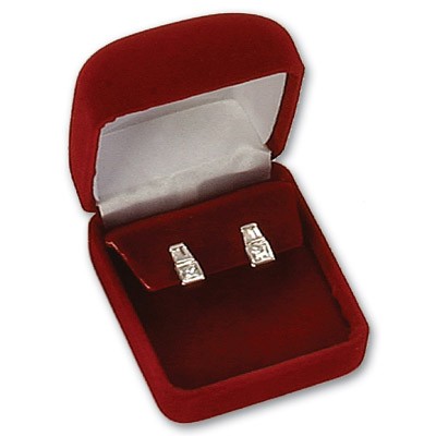 Van Buren Velour Metal Drop Earring Box