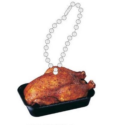 Chicken Promotional Key Chain w/ Black Back (2 Square Inch)