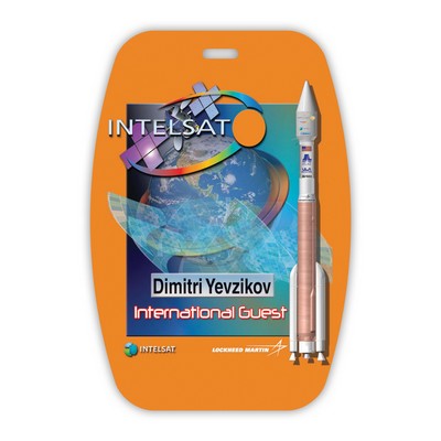 USA Made Laminated Paper Event Badge – 20mil Budget-Friendly (3.125"x4.625") - Curved Rectangle