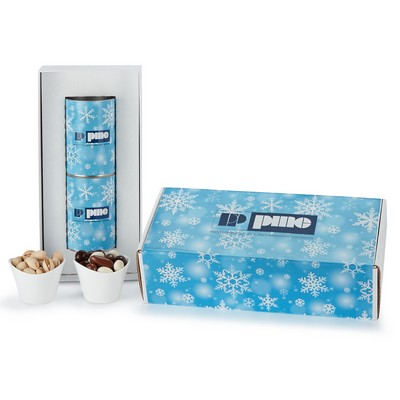 2 Way 4" Snack Tube Mailer Box - Pistachios & Chocolate Fruit & Nut Medley