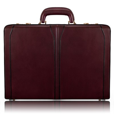 LAWSON | 3.5" Burgundy Leather Attaché | McKleinUSA