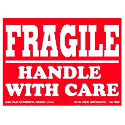 Fragile Handle With Care Labels - 4" x 6"