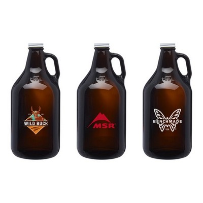 Homebrew 64 oz. Amber Glass Growler