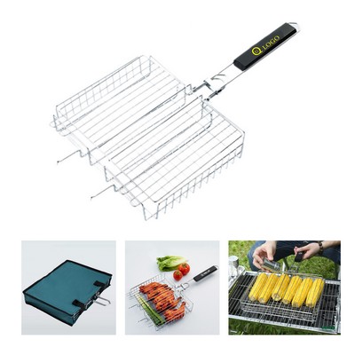 Wooden Handle Square Grill Net