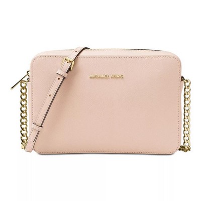 Michael Kors® Soft Pink Jet Set Large Saffiano Leather Crossbody Bag
