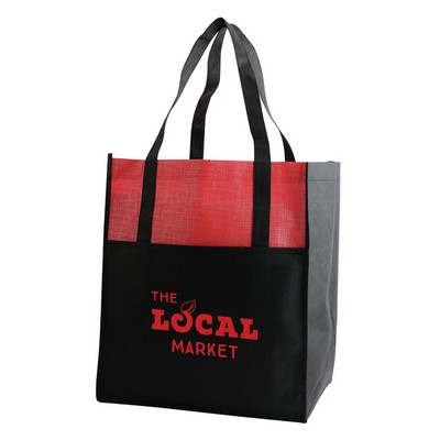 Non Woven Shopping Tote Bag with Insert - 13"x15"x10"