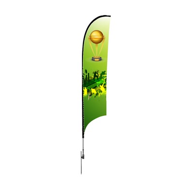6ft Concave Feather Flag -1 Side Imprint - Fabric Only