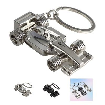 3D F1 Race Car Zinc Alloy Keychain