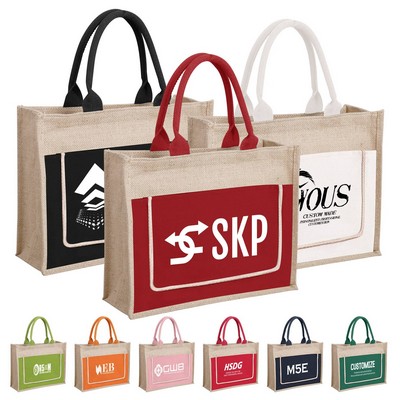 Jute Beach Tote Bag