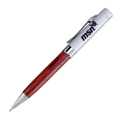 Terrific Timber-5 Twist Action Mechanical Pencil with Silver Cap