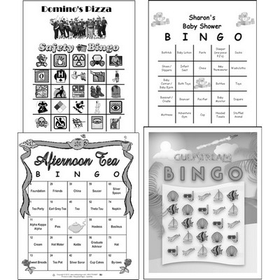Full Custom Game Cards - Black & White (8.50"x11)