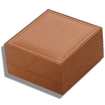 Harding Leatherette Pendant/Earring Box w/Stitched Top