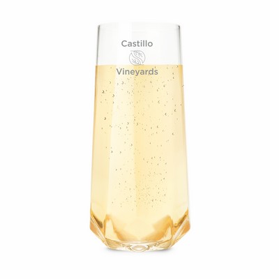 Viski® Faceted Crystal Stemless Champagne Flute
