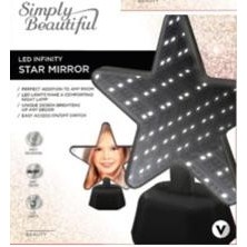 Vivitar® LED Infinity Black Star Shaped Vanity Mirror