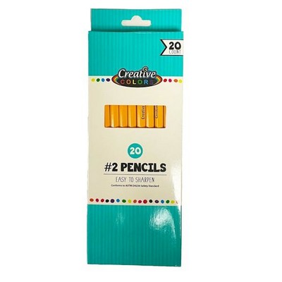 #2 Pencils - Unsharpened, 20 Pack (Case of 48)