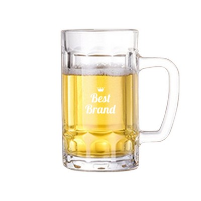14 oz. Clear Glass Beer Mug with Handle