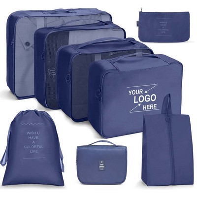 8 Piece Travel Packing Cube Set Storage Bag