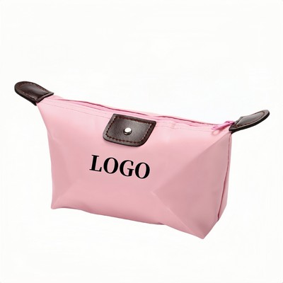 Candy - Colored Nylon Foldable Dumpling - Shaped Makeup Bag