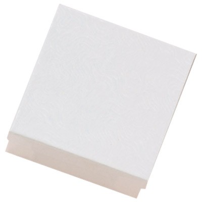 White Swirl Cotton Filled Box (3 1/2"x 3 1/2"x 1 1/2")