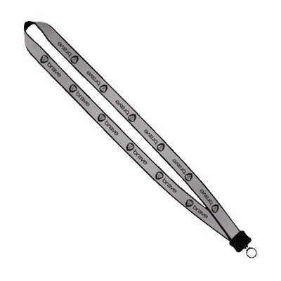 3/4" Reflective Lanyard with Plastic Clamshell & O-Ring