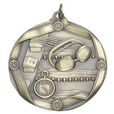 Medal "Swimming" - 2-1/4" dia. Die Cast