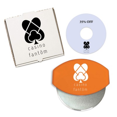 Worlds Best Gourmet Pizza Cutter® w/Steel Blade, Mini Pizza Box, Coupon