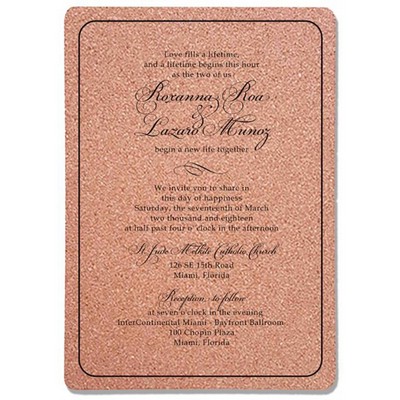 4.5" x 6" Cork Leatherette Cards or Invitations