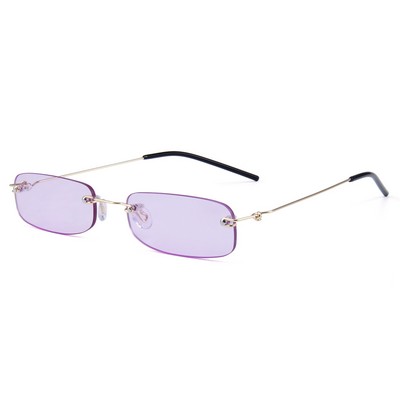 Sunglasses - Purple Lenses - Gold Frames