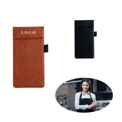Magnetic PU Leather Notepad With Pen Holder