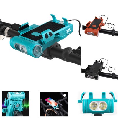 5 In 1 Multi-functional Bike Phone Stand Headlight